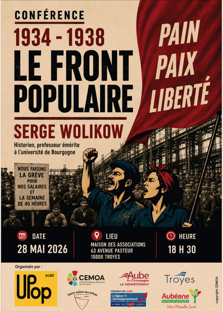 UNE CONFÉRENCE POUR COMPRENDRE UN MOMENT CLÉ DE L’HISTOIRE SOCIALE, POLITIQUE ET CULTURELLE DE LA FRANCE